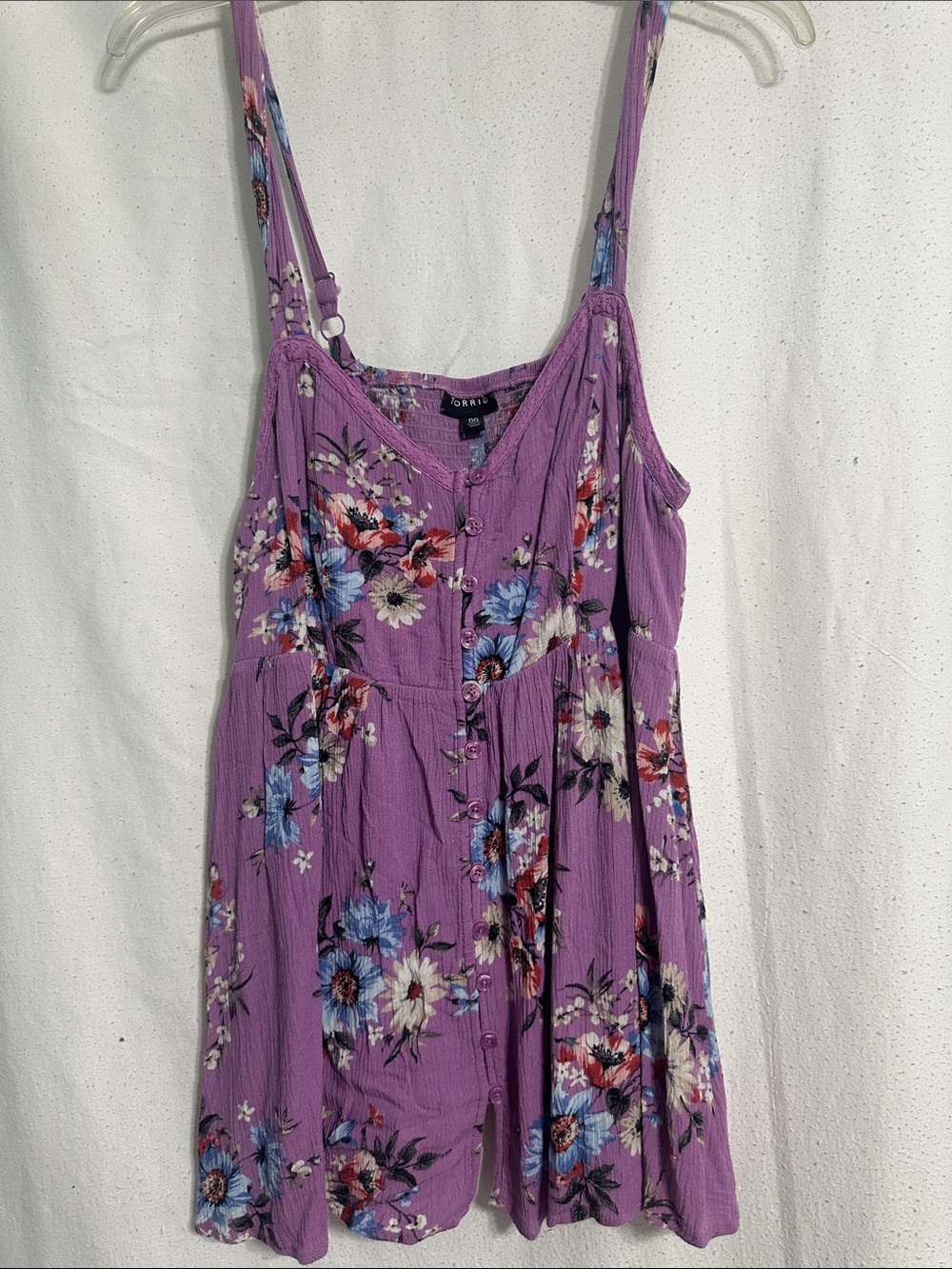torrid Lavender Floral spaghetti strap blouse